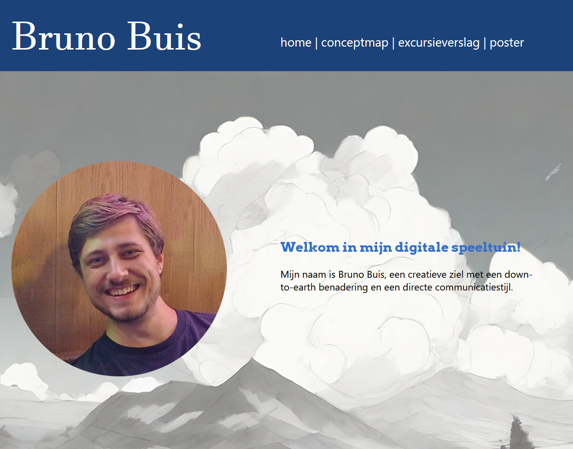 Oudere itteratie van de portfoliowebsite