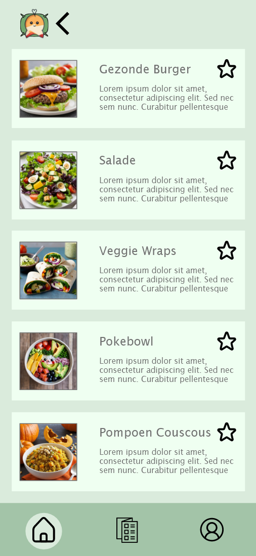 Prototype Gezond eten app