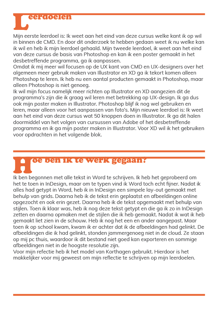 Vierde pagina van het Excursieverslag